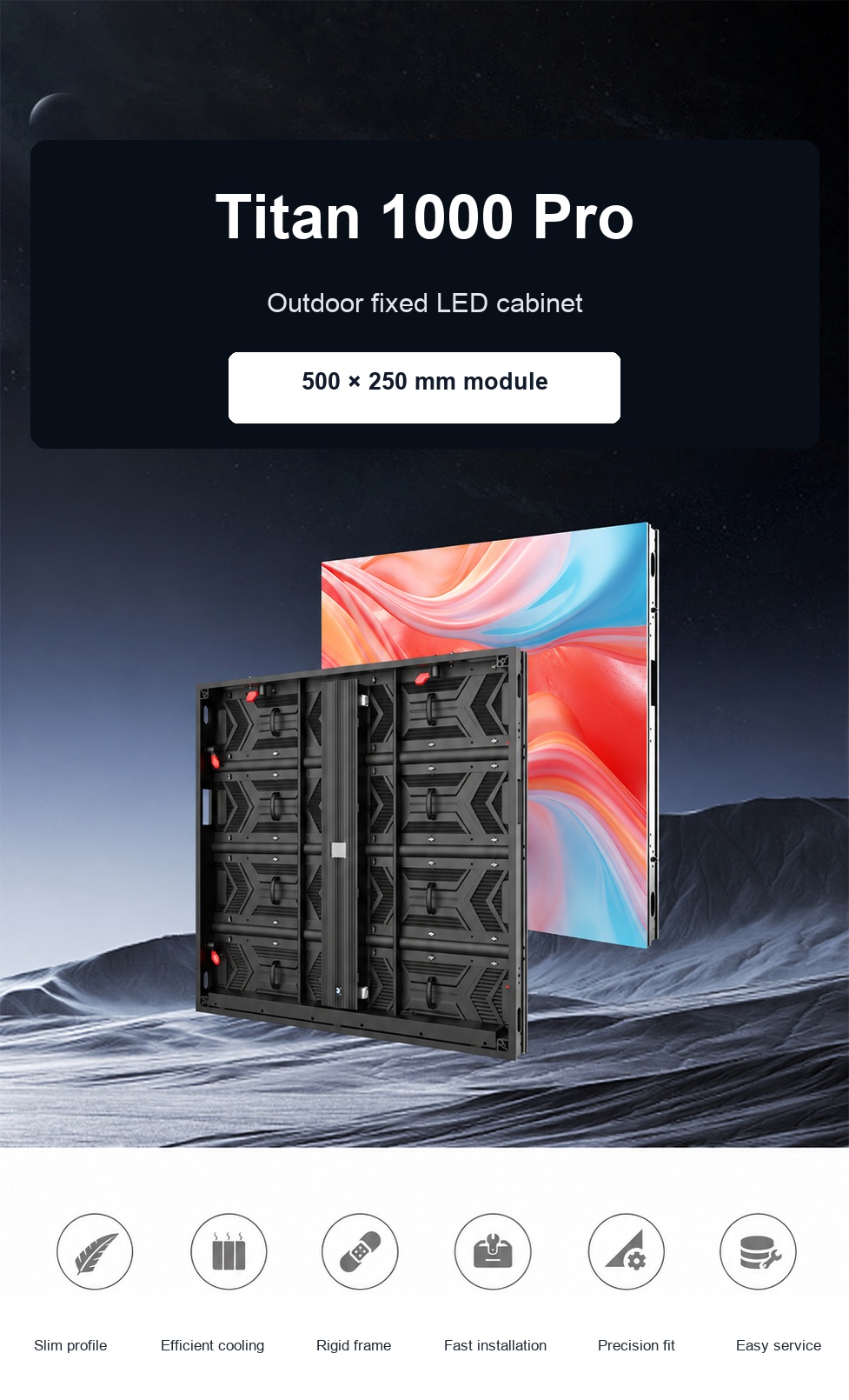 Titan 1000 Pro cabinet features in English