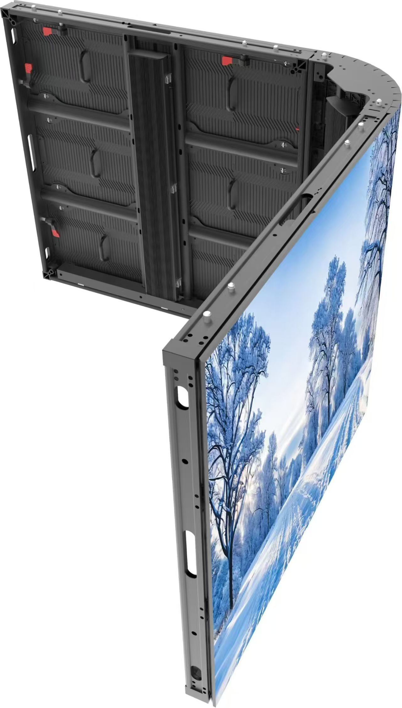 Titan 960 Pro outdoor LED cabinet shown from the front and rear
